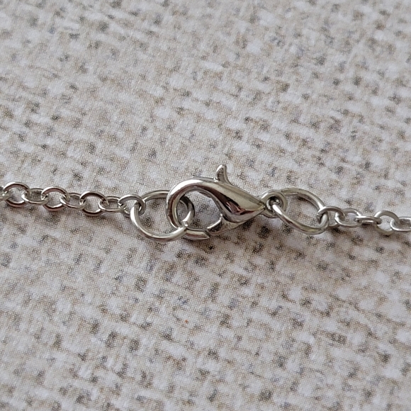 Dragonfly Necklace Rhinestone Pave Silver Tone - Picture 7 of 12